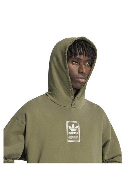 Adidas Originals Elevated GFX Hoodie Olive Strata Green Men ADIDAS ORIGINALS | Sweatshirts | KW4403-